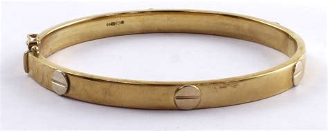 cartier gold bracelet bangle|9ct gold cartier style bangle.